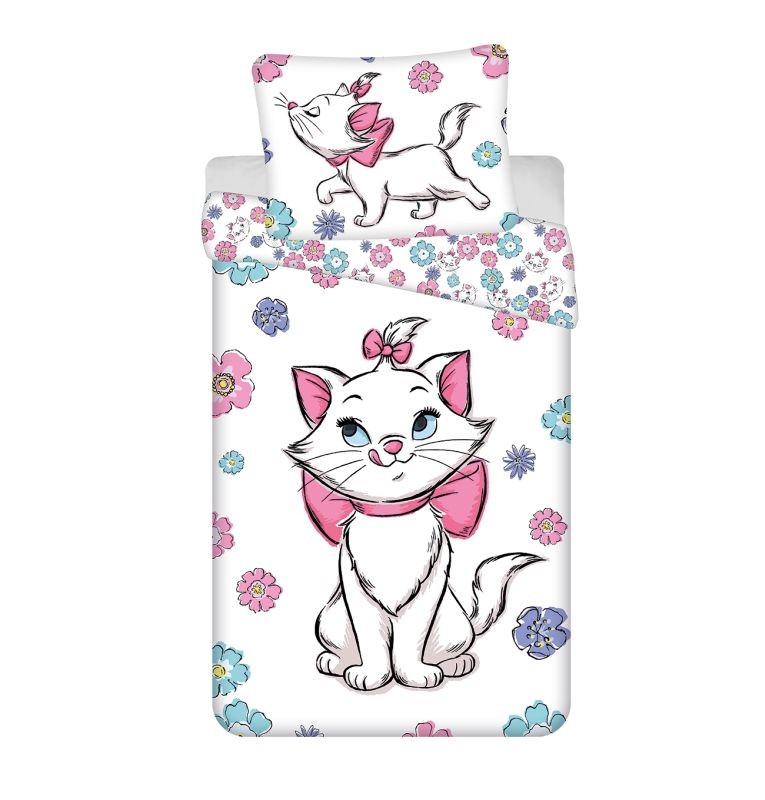 Povlečení Kočička Marie Floral 140/200, 70/90
