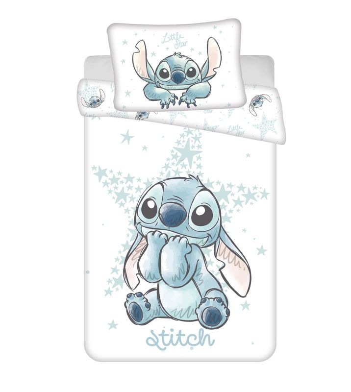 Povlečení do postýlky Lilo and Stitch White Star baby 100/135, 40/60