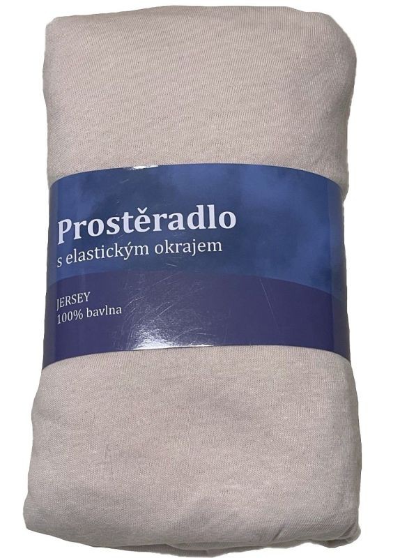 Prostěradlo Jersey Bílá káva 180/200