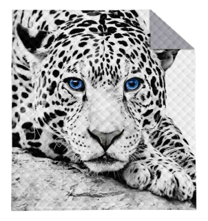Přehoz na postel Leopard černobílá 220/240