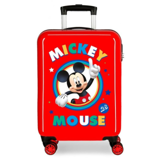 Cestovní kufr ABS Mickey Circle red 55 cm
