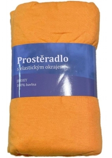 Prostěradlo Jersey Žlutooranžová 90/200